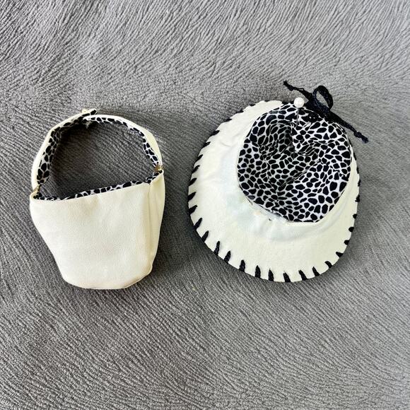Gene Marshall Doll Hat & Purse from Hat Set 3 Black & White Animal Print - Picture 1 of 4